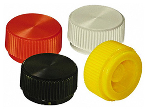 Press Fit Thumb Screw Knobs, Yellow Knurled Knobs 1000 Piece Set, M4 Screw Size, 13mm Head Dia - 99-429-3