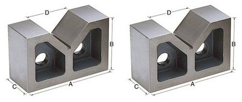 Precise Cast Iron Vee Block Set, 2" Length - CAV-2