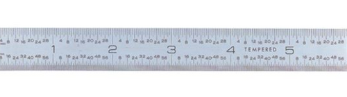 PEC Flexible Steel Chrome Rule Size: 6" | Type: 3R | Width: 1/2" - FR-366