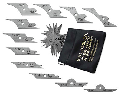 G.A.L. Gage Mini Fillet Weld Keys - GAL-16