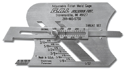 G.A.L. Gage Adjustable Fillet Weld Gauge Inch - GAL-3