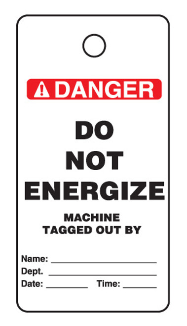 Rockford Tagout, "Do Not Energize" - KYM-196