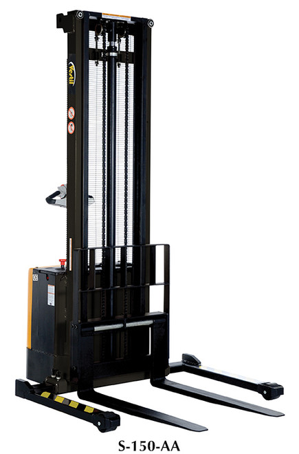 Vestil S-Series Stacker W/Powered Drive & Lift Adjustable Forks - S-150-AA Vestil S-Series Stacker W/Powered Drive & Lift Adjustable Forks - S-150-AA