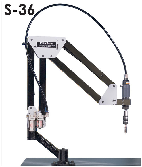 FlexArm Pneumatic Tapping Arm Series S-36, 14-51" Range, 400 RPM - S36-FX900110