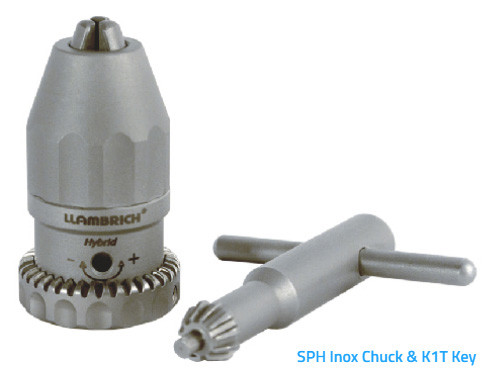 Llambrich SPH INOX Stainless Steel Hybrid Drill Chuck, 0.012 - 0.125", 3/8"-24 Mount - SPH-03R