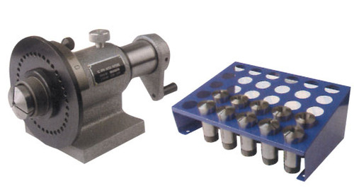 Precise 5C Indexing Spin Jig Set with  8 Piece 5C Collet Set (1/8”-1” by 1/8ths) - SSJ-800