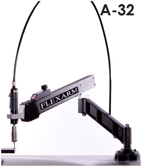 FlexArm Pneumatic Tapping Arm Series A-32, 11-34" Range, 1000 RPM - T10-A32