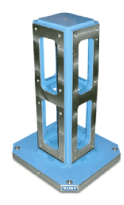 Kurt 4 Face Modular ToolBlox Tombstone, Caged, Cast Iron, 400mm Base - TC4C40808