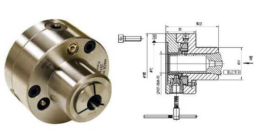 Bison 5C Collet Chuck Steel Body, 4in Plain Back