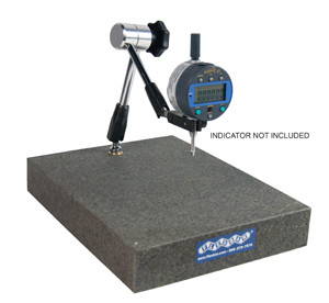 Flexbar Granite Base Indicator Stand, 3D Articulated Gaging Arm Model, 9" x 12" - 12032