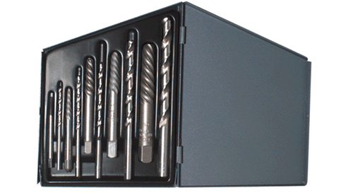 Precise Screw Extractor Set In Metal Index Case