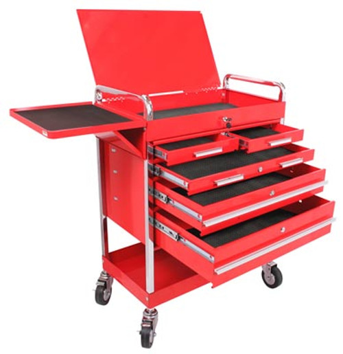 SUNEX Professional Duty 5 Drawer Service Cart with Accessories