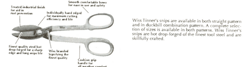 Wiss Solid Steel Tinner's Snips