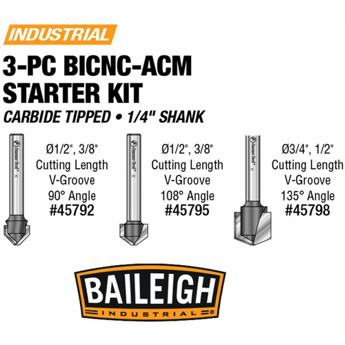 Baileigh BICNC-Aluminum Composite Material Starter Kit - BA9-1225146 Baileigh BICNC-Aluminum Composite Material Starter Kit - BA9-1225146