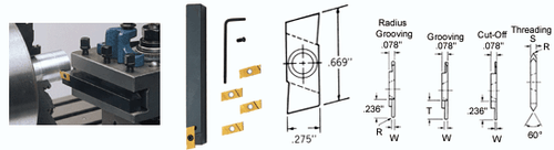 Grooving-Threading Cut-Off: Cut-Off Inserts C6 Tin Coated - 06-067-3