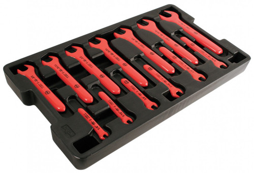 Wiha Insulated Open End Metric Wrench Set, 8 piece - 20093 - Light