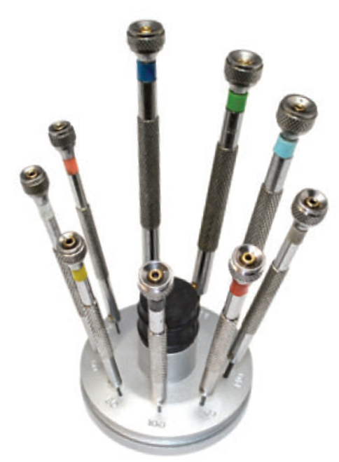 Grobet BUDGET MINI SCREWDRIVER SET IN FIXED STAND - 52.586 Grobet BUDGET MINI SCREWDRIVER SET IN FIXED STAND - 52.586