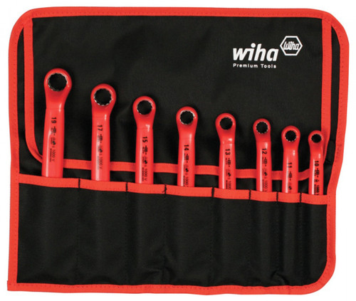 Wiha Insulated Open End Metric Wrench Set, 8 piece - 20093 - Light