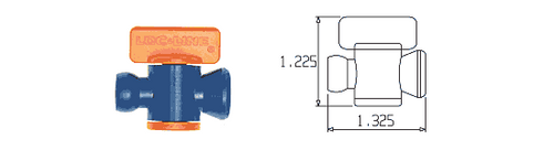 Loc-Line In-Line Valves 1/4", pack of 2 - 21194