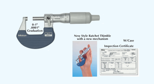 Mitutoyo Ratchet Thimble Micrometers - 102-908