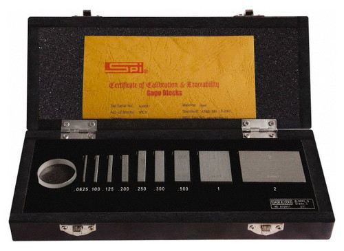 SPI Micrometer Calibration Set, Inch, Grade 0, 9 Blocks, 1 Flat, 0.0625 - 2" - 11-344-9 SPI Micrometer Calibration Set, Inch, Grade 0, 9 Blocks, 1 Flat, 0.0625 - 2" - 11-344-9
