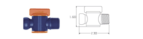 Loc-Line Male NPT Valves 1/2", pack of 2 - 32092