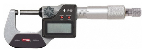 SPI IP65 Electronic Micrometer, 2mm Revolution, 1-2"/25-50mm - 12-048-5