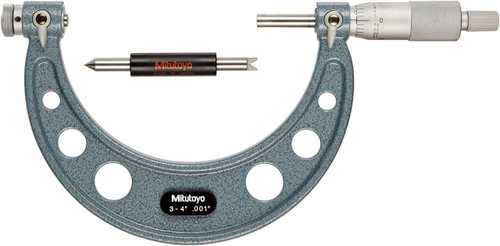Mitutoyo Screw Thread Micrometer, 3-4" with Anvil Set (126-800) - 126-904 Mitutoyo Screw Thread Micrometer, 3-4" with Anvil Set (126-800) - 126-904