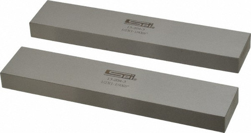 SPI Precision Steel Parallel, 1/2" Thick x 6" Long, 1-1/4" Height - 13-204-3