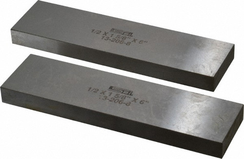 SPI Precision Steel Parallel, 1/2" Thick x 6" Long, 1-5/8" Height - 13-206-8