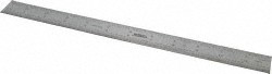 SPI Rigid Steel Rule, Satin Chrome Finish, 12" 3R - 13-845-3
