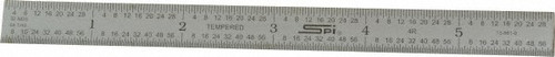 SPI Flexible Steel Rule, Satin Chrome Finish, 6" 4R - 13-861-0