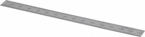 SPI Flexible Steel Rule, Satin Chrome Finish, 6"/150mm E/M - 13-864-4