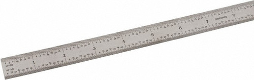 SPI Flexible Steel Rule, Satin Chrome Finish, 18" 3R - 13-870-1