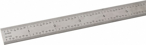 SPI Flexible Steel Rule, Satin Chrome Finish, 24" 3R - 13-875-0