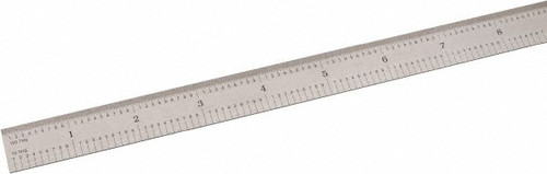 SPI Flexible Steel Rule, Satin Chrome Finish, 24" 5R - 13-877-6
