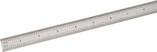 SPI Flexible Steel Rule, Satin Chrome Finish, 24" 16R - 13-878-4