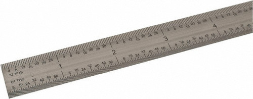 SPI Flexible Steel Rule, Satin Chrome Finish, 36" 5R - 13-954-3