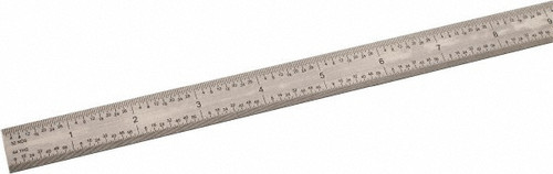 SPI Flexible Steel Rule, Satin Chrome Finish, 48" 4R - 13-960-0