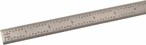 SPI Flexible Steel Rule, Satin Chrome Finish, 48" 16R - 13-963-4