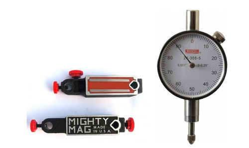 SPI Mighty Mag with Deluxe Dial Indicator, 0.25" Range, 0-100 Reading  - 13-998-0