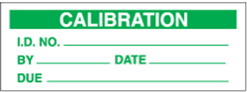 SPI Clear Cover Calibration Labels Color: Black-White - 14-015-2