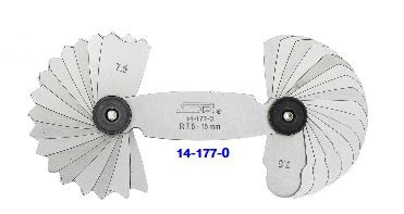 SPI Metric Radius Gage 7.5-15mm - 14-177-0