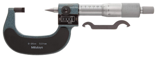 Mitutoyo Crimp Height Type Mechanical Counter Micrometer, 0-25mm - 142-402