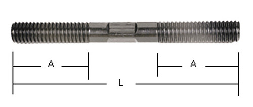Te-Co Clamping Stud, 7/8-9 Thread, 7" Length - 38709