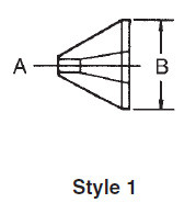 Riten Interchangeable Bell Head Adapter, Style 1, Center Type IV - 00431