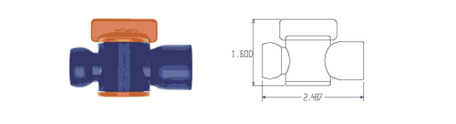 Loc-Line Female NPT Valves 1/2", pack of 10 - 39853