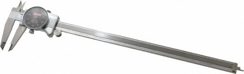 SPI Dial Caliper, 0-12" with Black Dial Face - 15-393-2