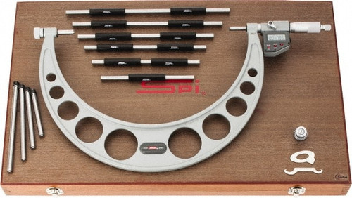 SPI IP65 Absolute Electronic Interchangeable Anvil Micrometer, 6-12" - 17-804-6