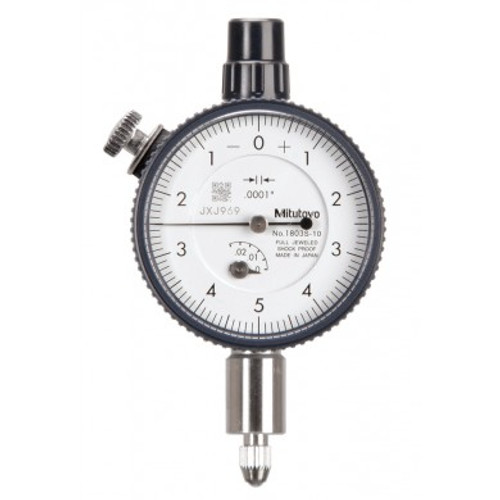 Mitutoyo Dial Indicator Compact Type-Small Diameter Range .025" (.01") - 1803S-10